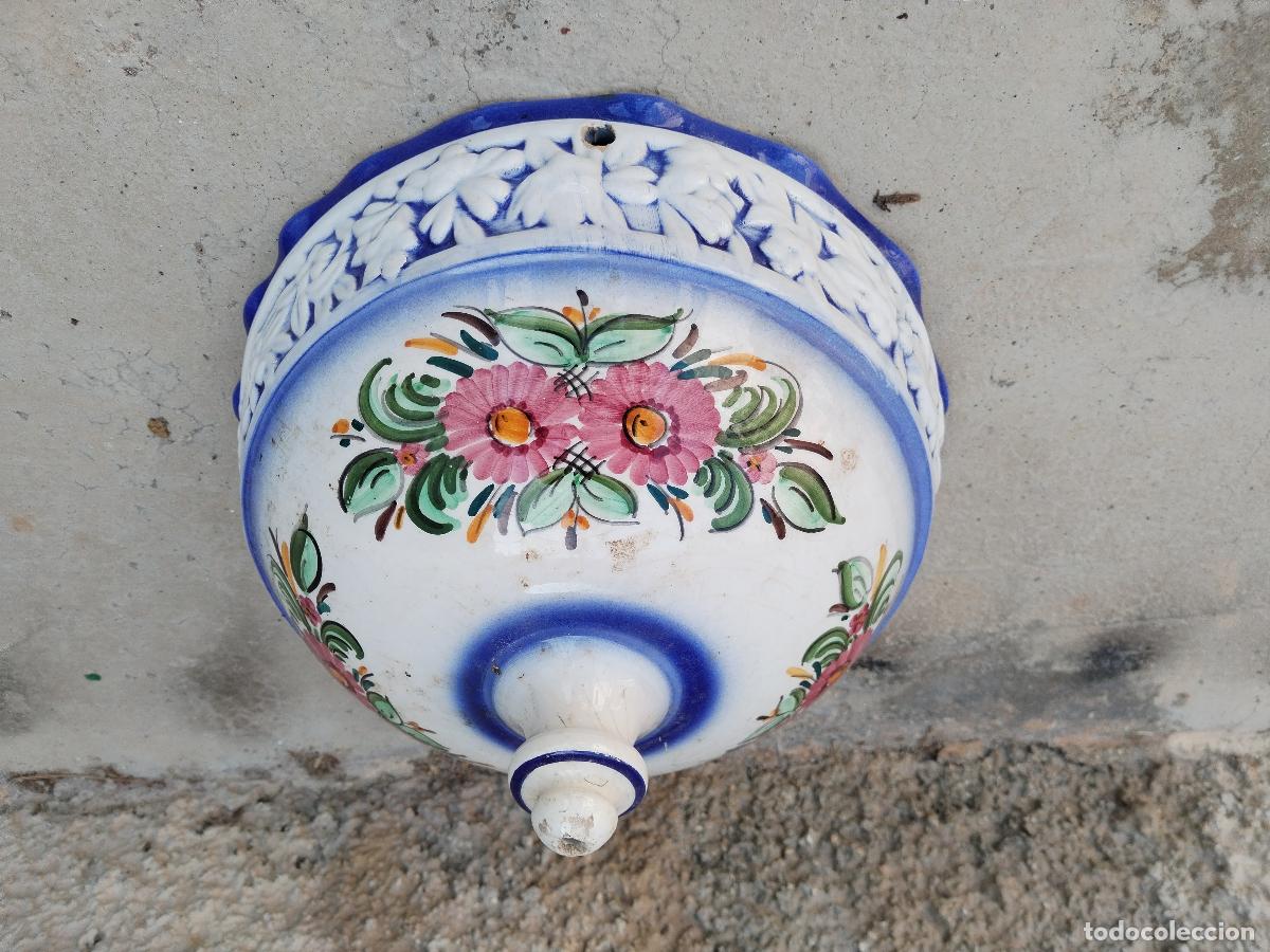 Antig&uuml;edades: macetero colgante de ceramica - Foto 8