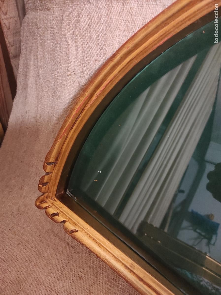 Antig&uuml;edades: abaniquera madera dorada 65*40 - Foto 2