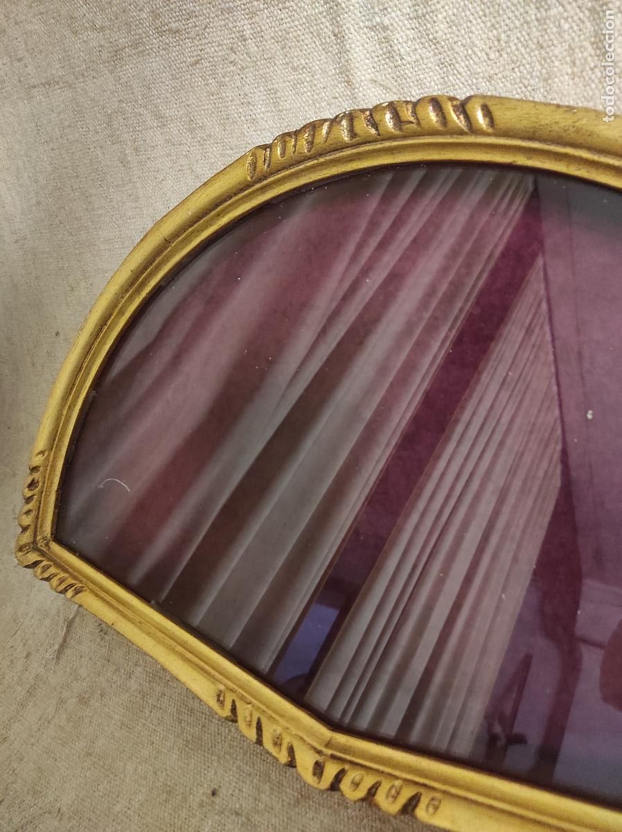 Antig&uuml;edades: abaniquera madera dorada 55*31 - Foto 3