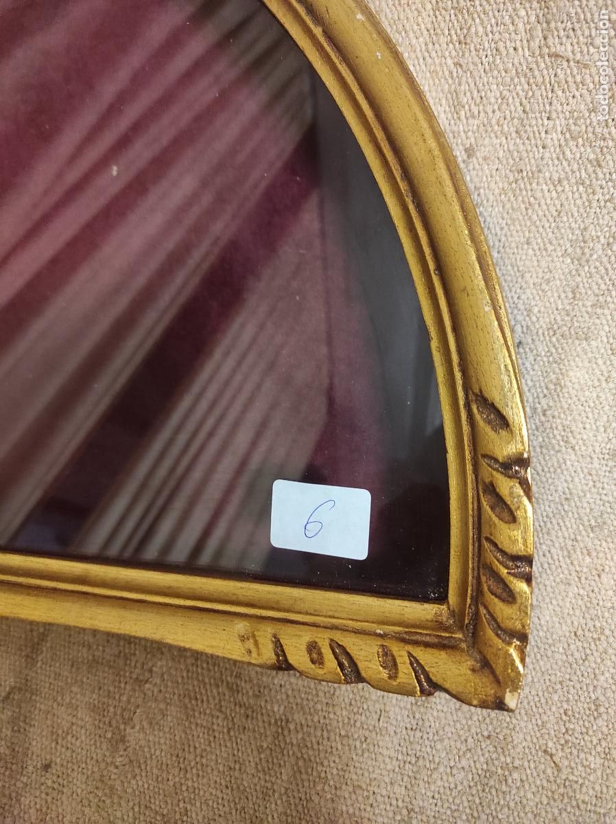 Antig&uuml;edades: abaniquera madera dorada 55*31 - Foto 4