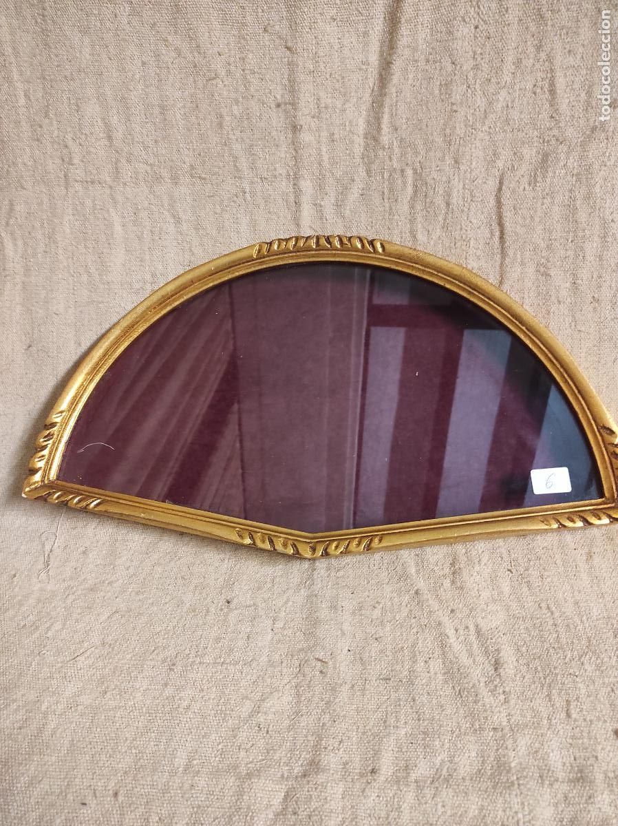 Antig&uuml;edades: abaniquera madera dorada 55*31 - Foto 1