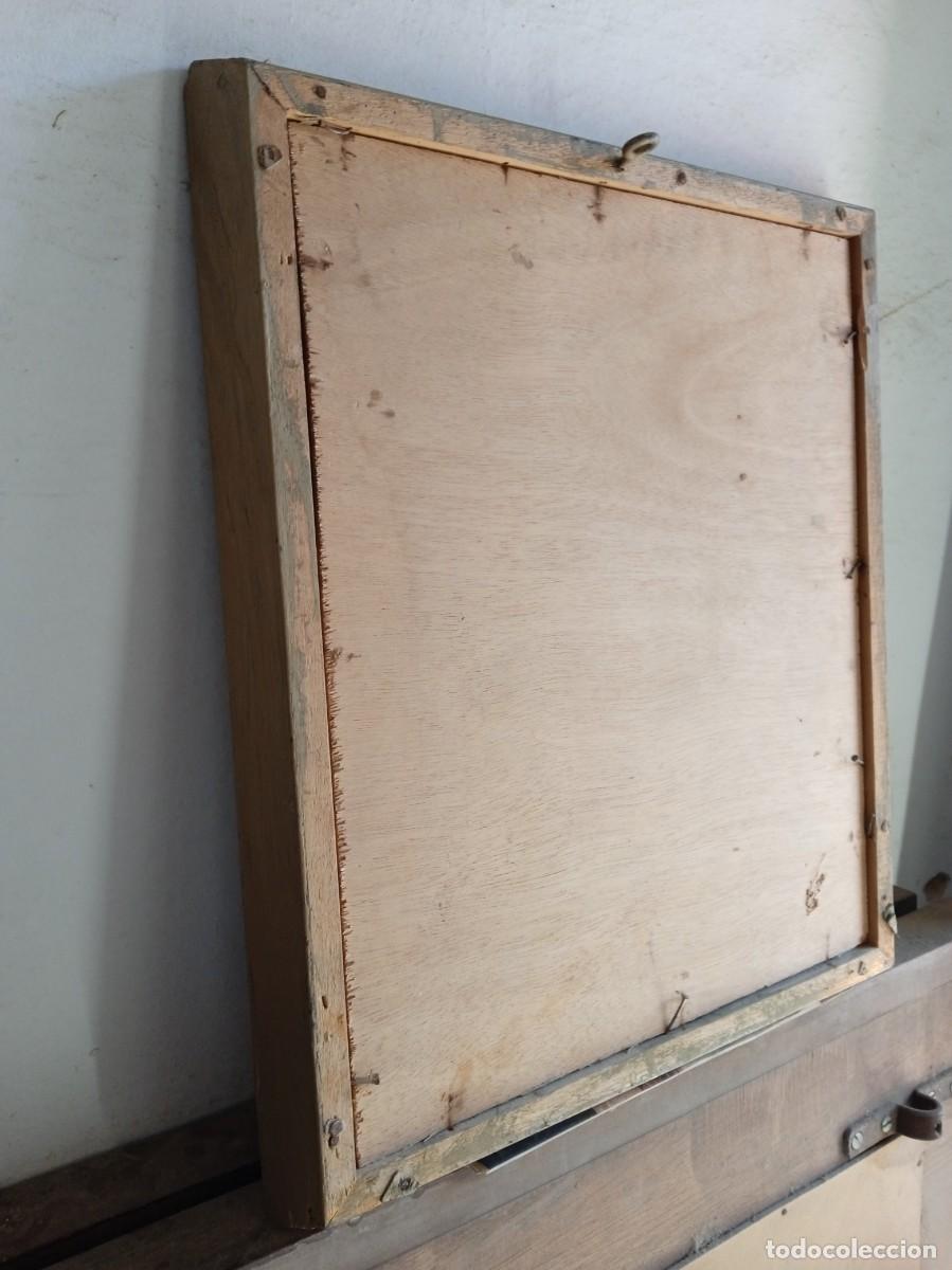 Antig&uuml;edades: Marco antiguo de madera con l&aacute;mina - Foto 3