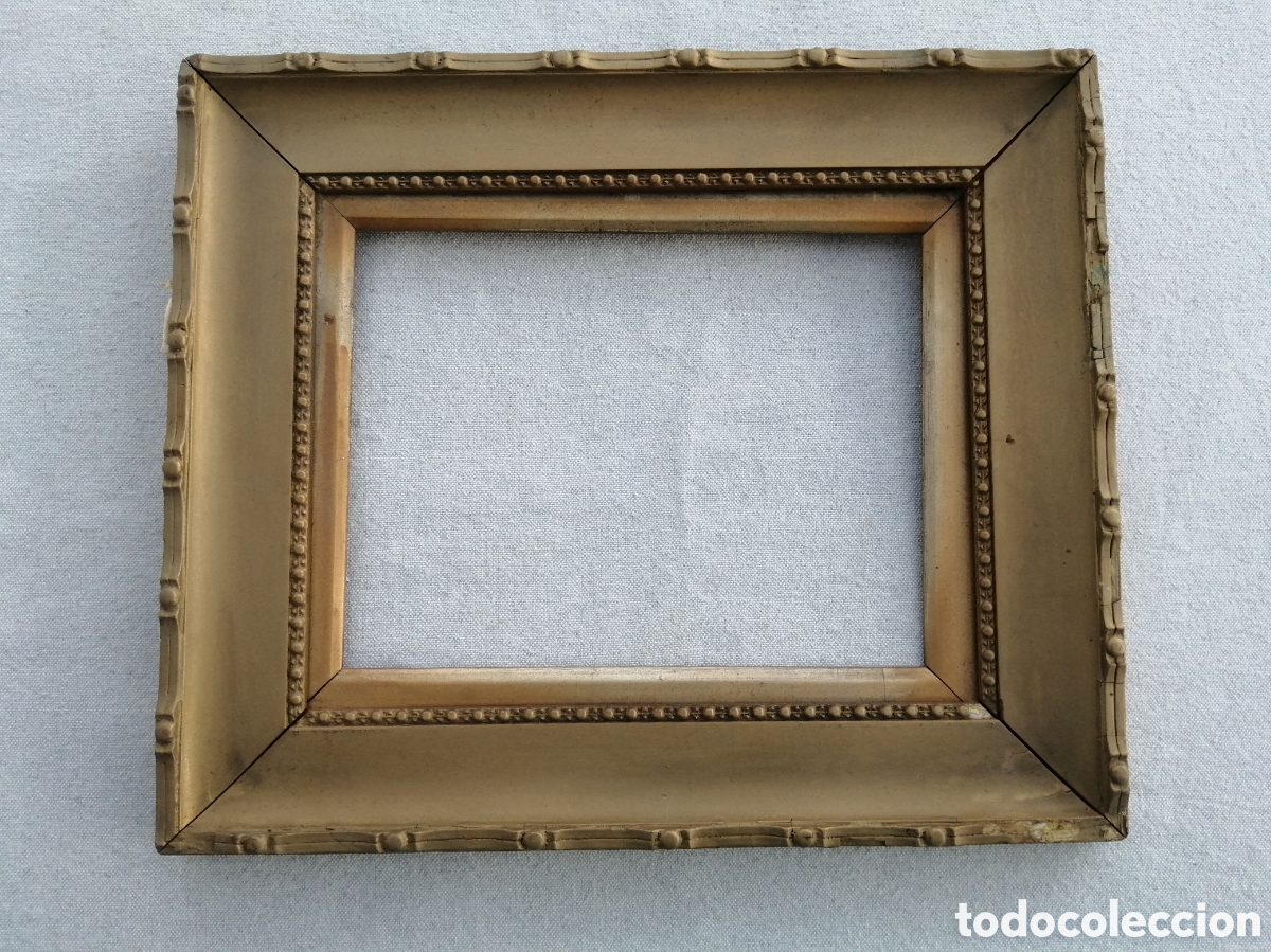 Antig&uuml;edades: Antiguo marco madera estucada y dorada - Foto 2