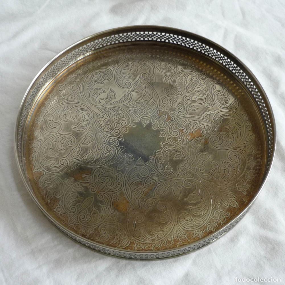 Antig&uuml;edades: Antigua bandeja plateada Cavalier Inglaterra - Foto 1