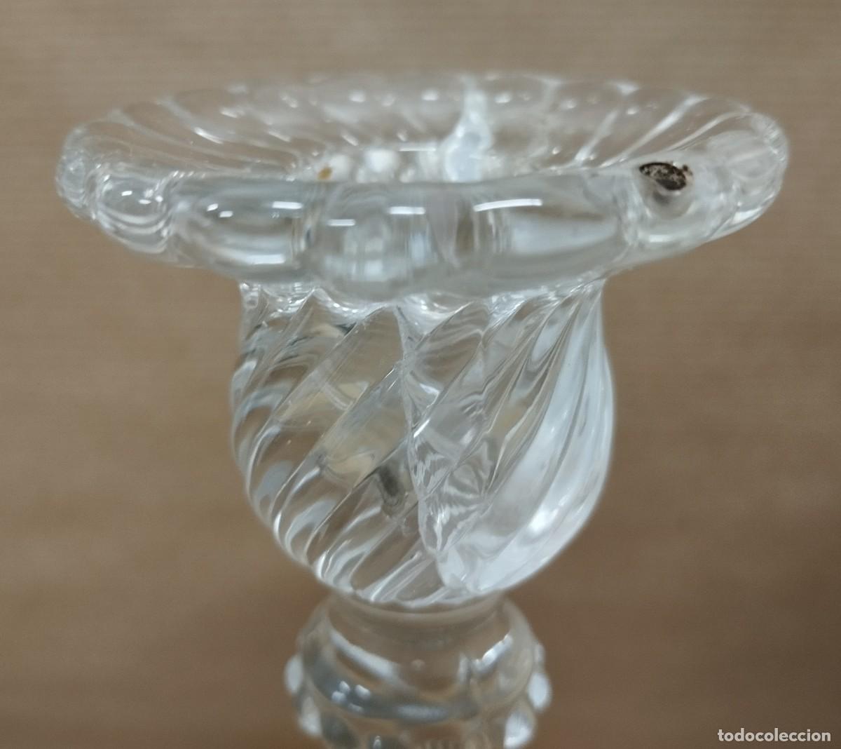 Antig&uuml;edades: PAREJA DE CANDELABROS DE CRISTAL - Foto 6