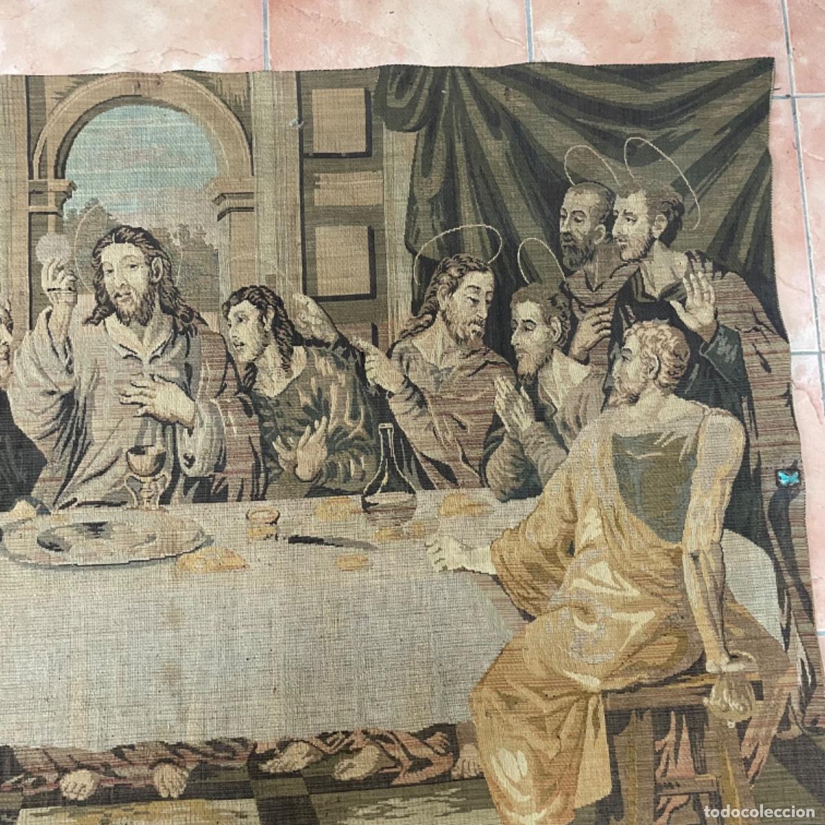 Antig&uuml;edades: Tapiz Santa Cena - S.XIX - Foto 7