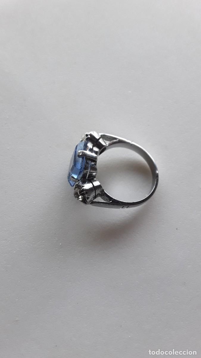 Antig&uuml;edades: ANILLO DE PLATA DE PIEDRA SINTETICA - Foto 2