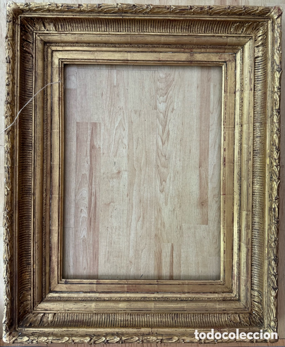 Antig&uuml;edades: Marco dorado del siglo XIX - Foto 1