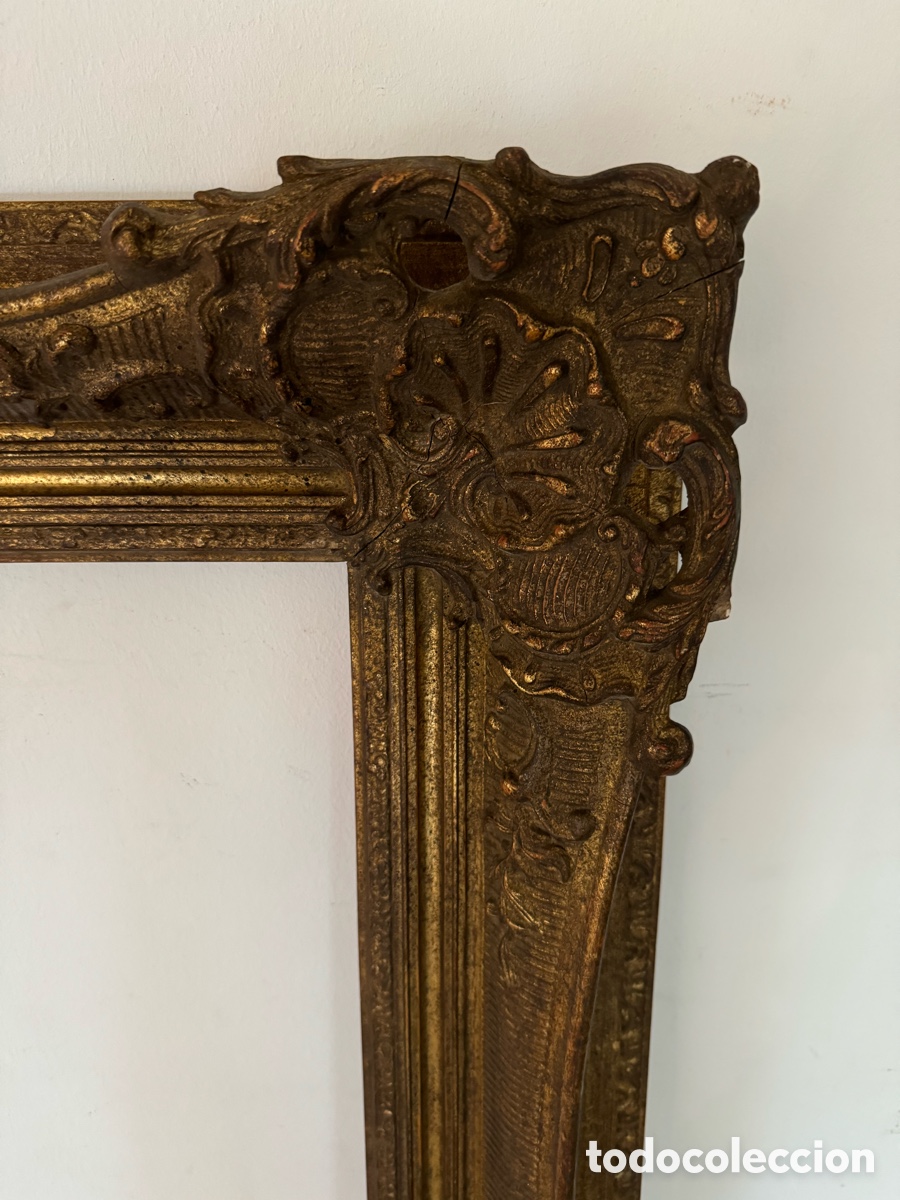Antig&uuml;edades: Marco dorado del siglo XIX - Foto 2