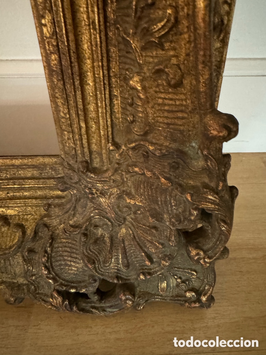 Antig&uuml;edades: Marco dorado del siglo XIX - Foto 5