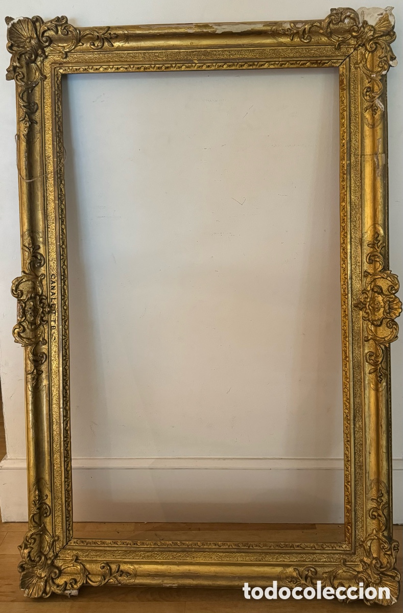 Antig&uuml;edades: Marco dorado del siglo XIX - Foto 1