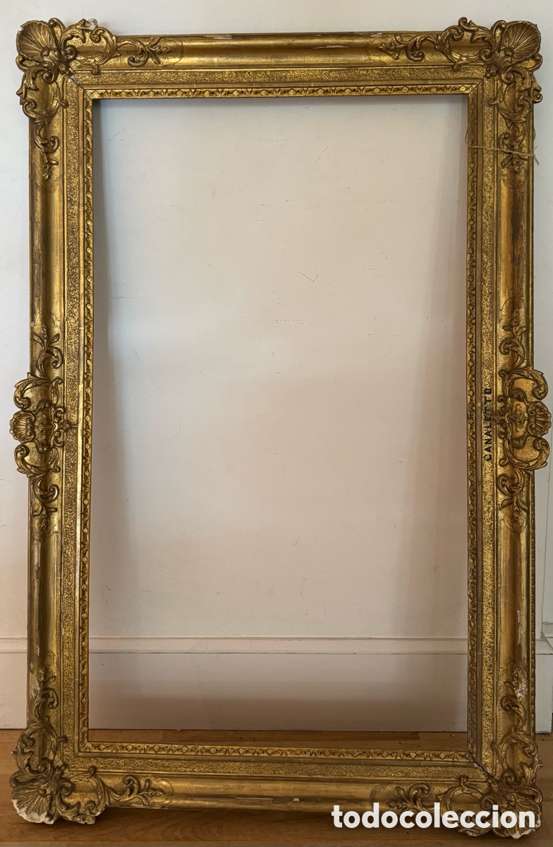 Antig&uuml;edades: Marco dorado del siglo XIX - Foto 1
