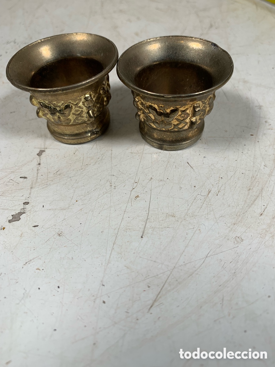 Antig&uuml;edades: 01_ dos peque&ntilde;os morteros de bronce - Foto 1