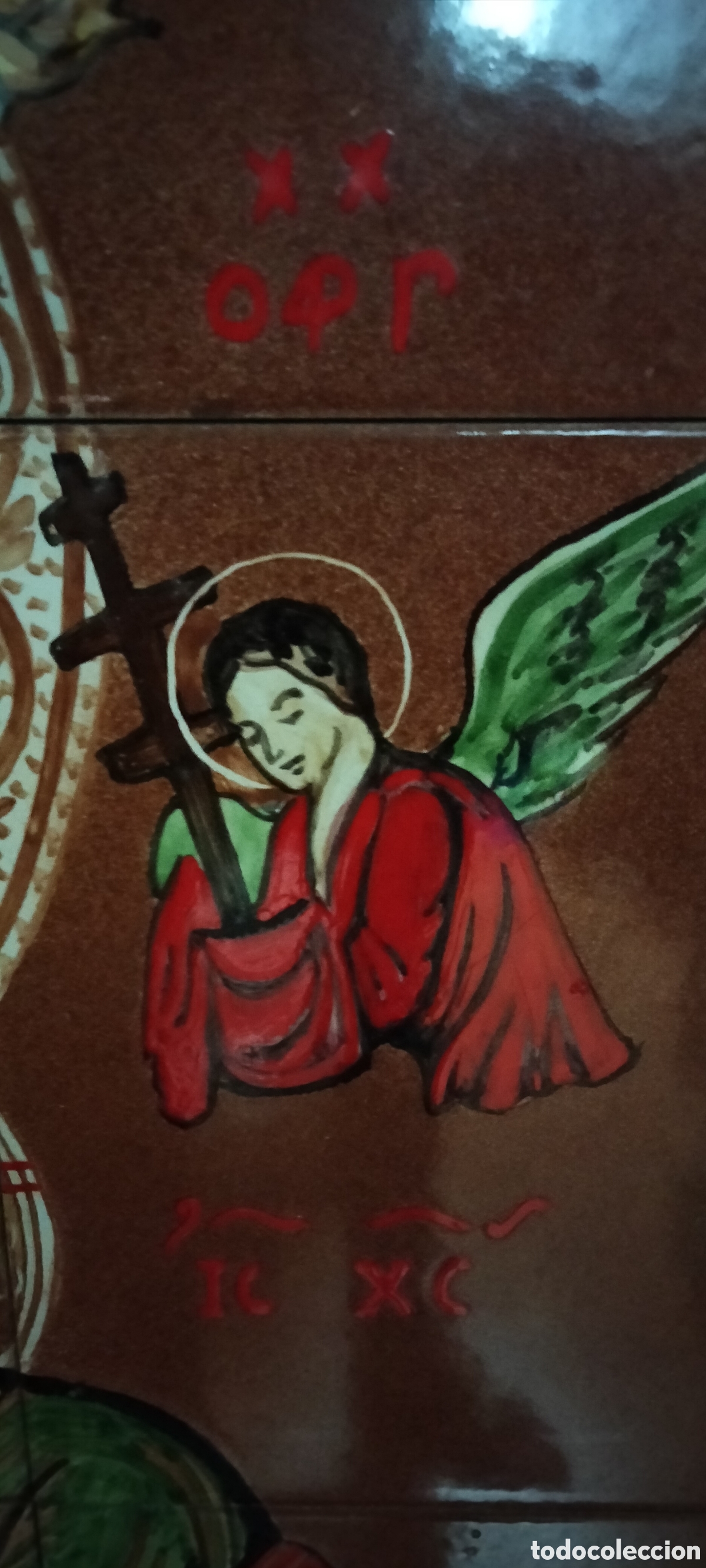 Antig&uuml;edades: MOSAICO DE AZULEJOS VIRGEN - Foto 3