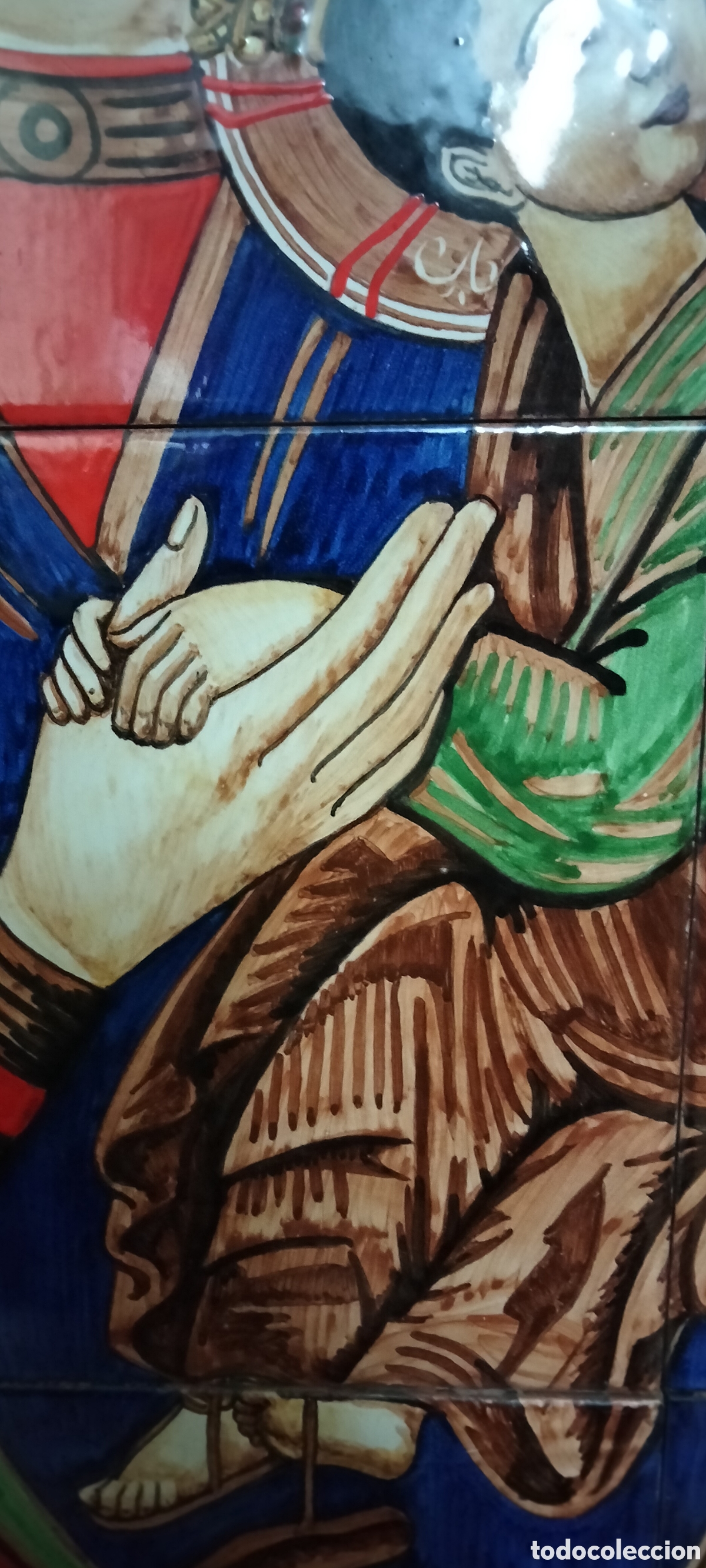 Antig&uuml;edades: MOSAICO DE AZULEJOS VIRGEN - Foto 5