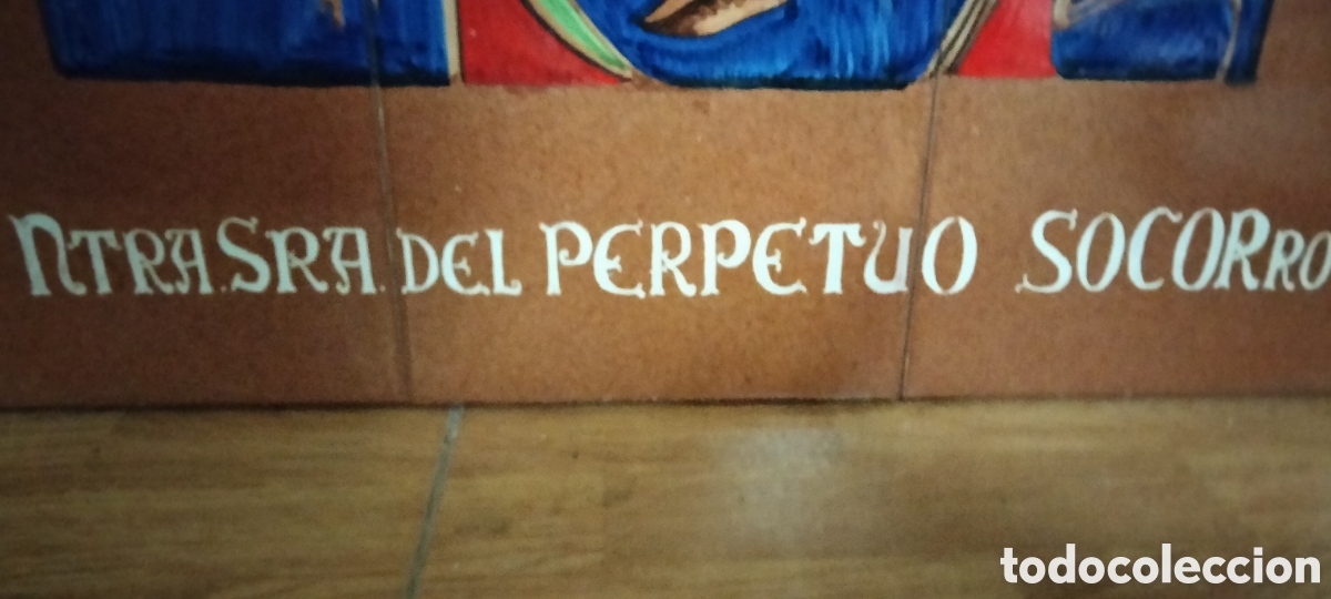 Antig&uuml;edades: MOSAICO DE AZULEJOS VIRGEN - Foto 7