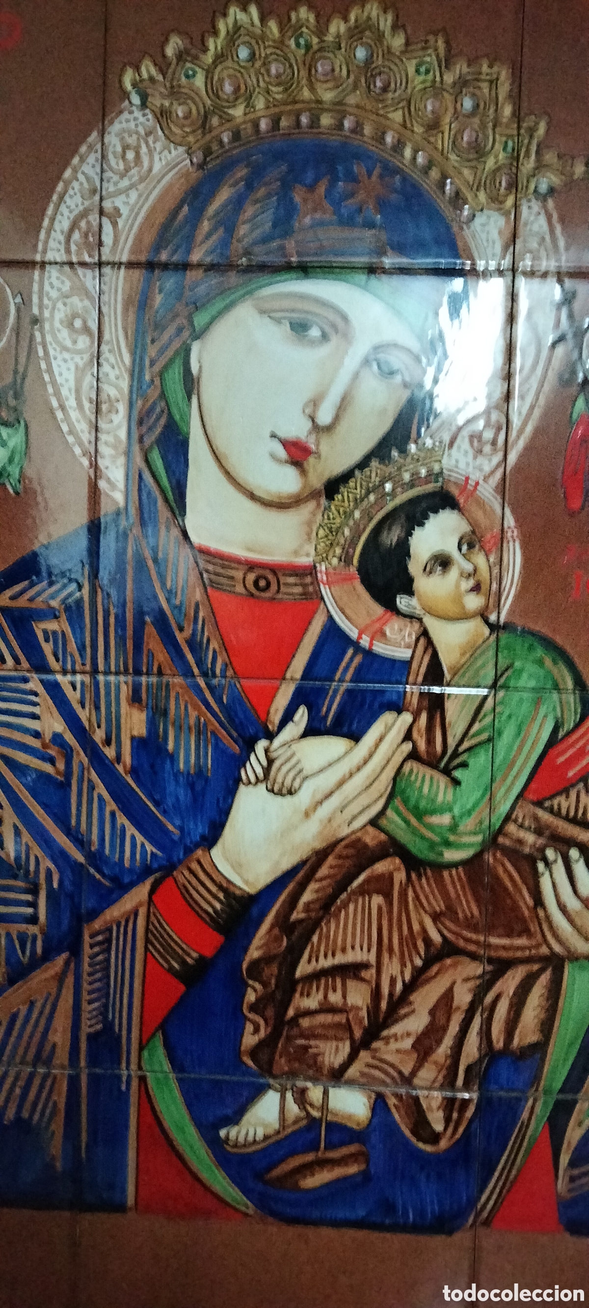 Antig&uuml;edades: MOSAICO DE AZULEJOS VIRGEN - Foto 9