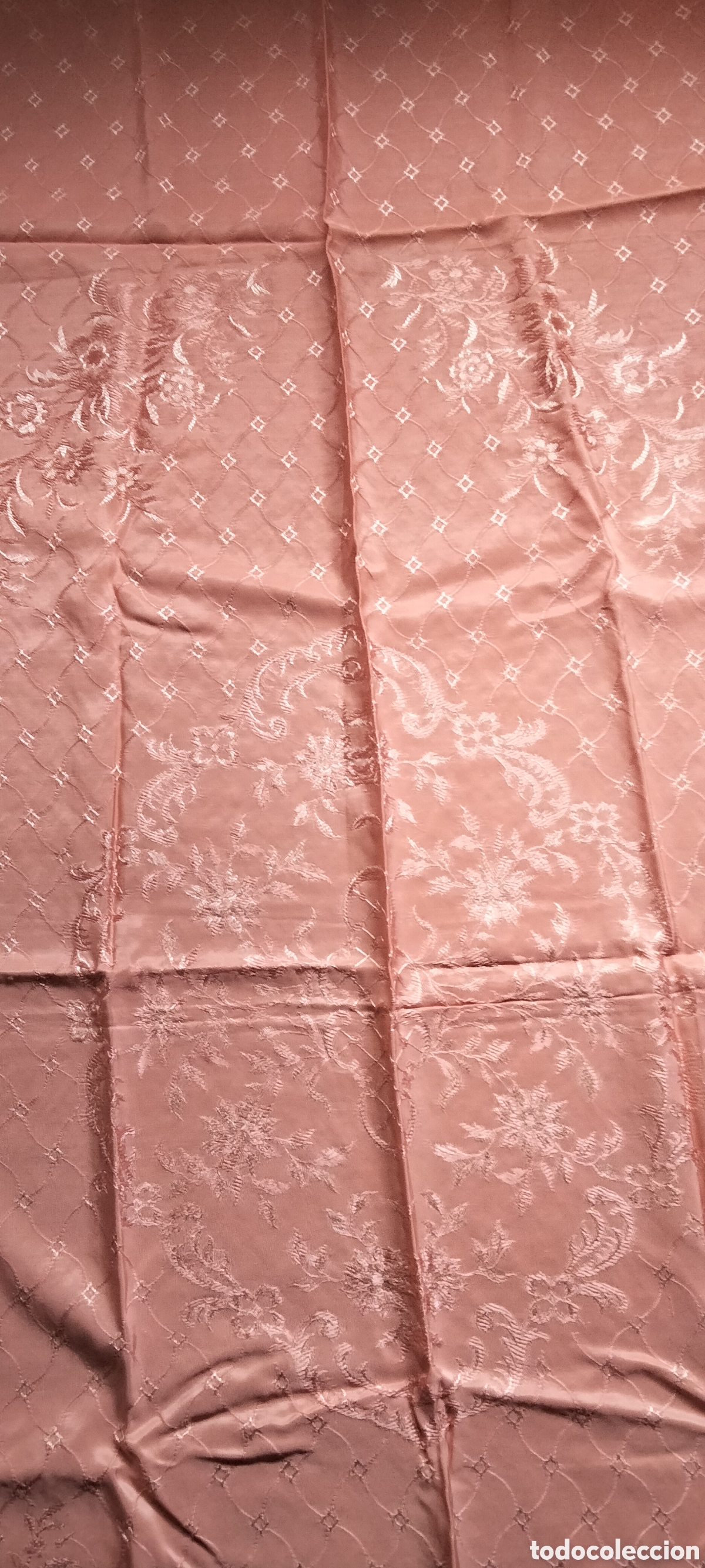 Antig&uuml;edades: COLCHA ANTIGUA COLOR ROSA - Foto 2