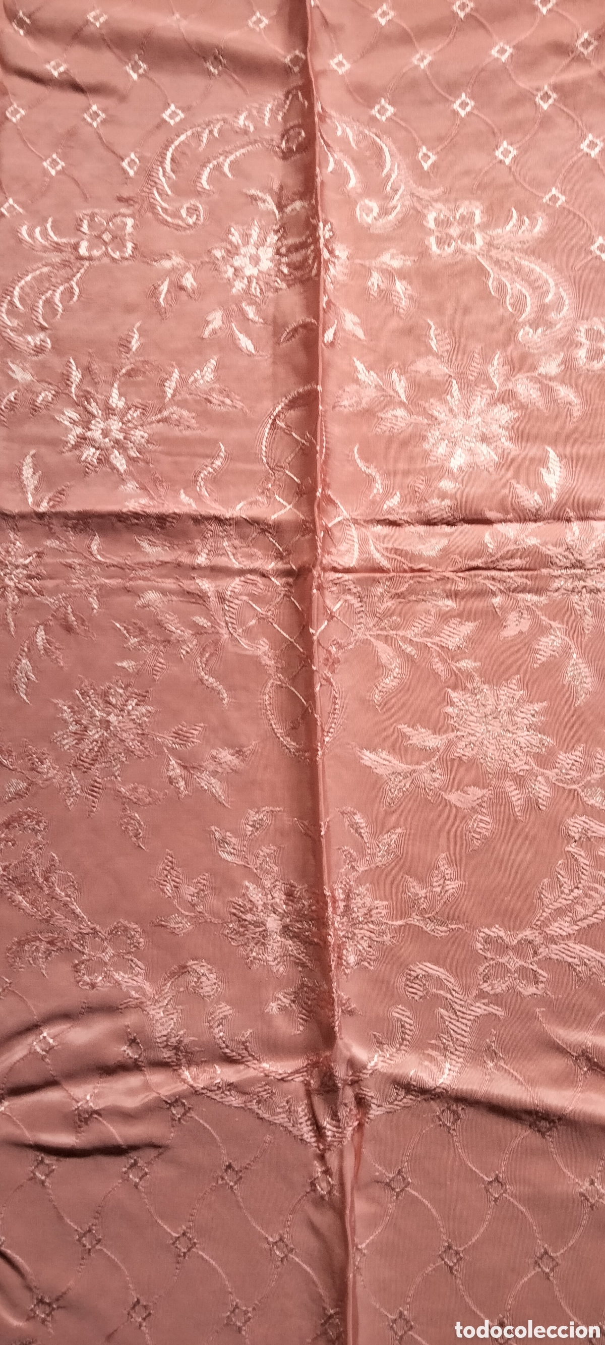 Antig&uuml;edades: COLCHA ANTIGUA COLOR ROSA - Foto 3