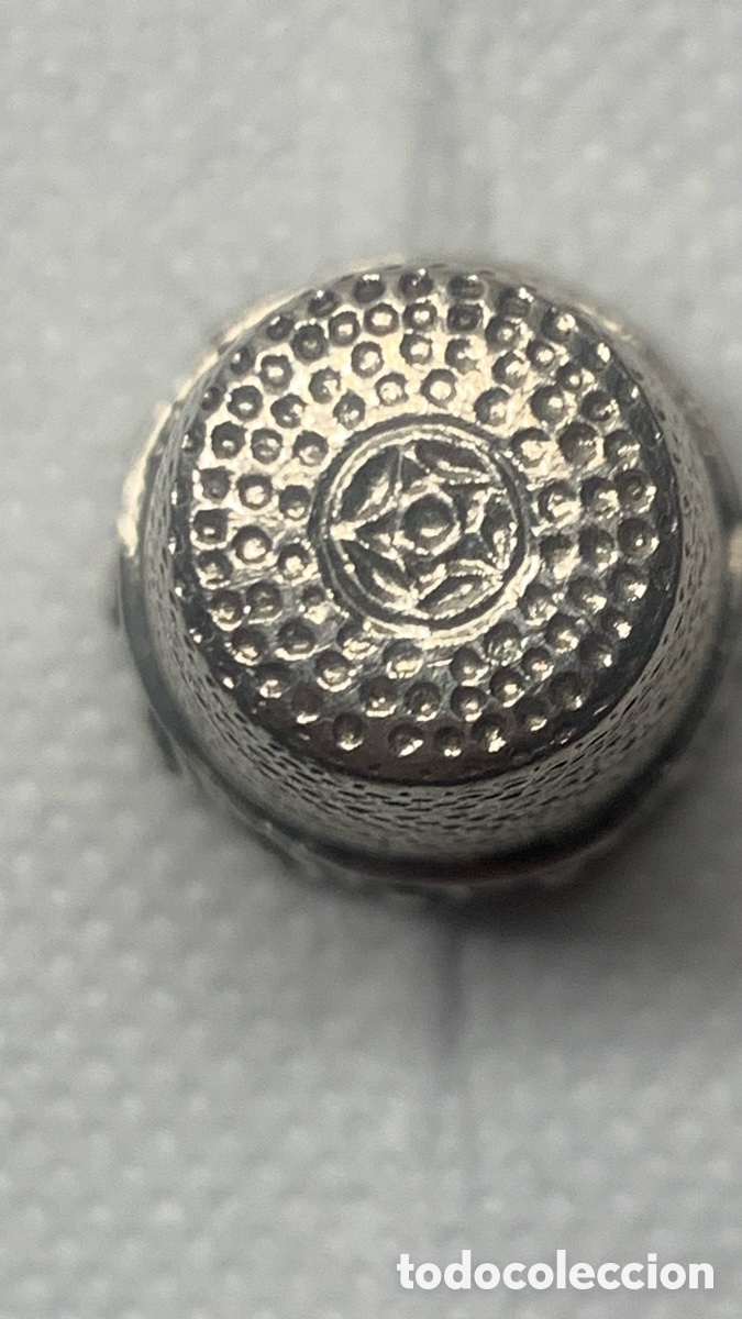 Antig&uuml;edades: Dedal de plata , ingl&eacute;s, siglo XIX , impecable. - Foto 12