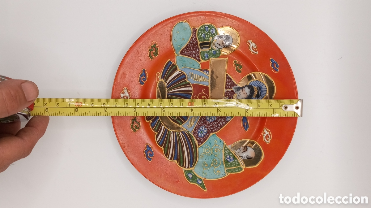 Antig&uuml;edades: Plato de porcelana Satsuma - Foto 3