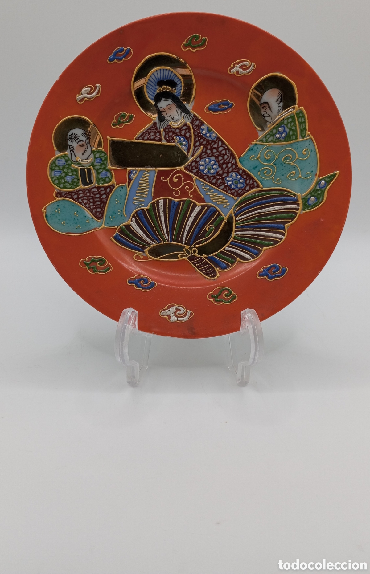 Antig&uuml;edades: Plato de porcelana Satsuma - Foto 1