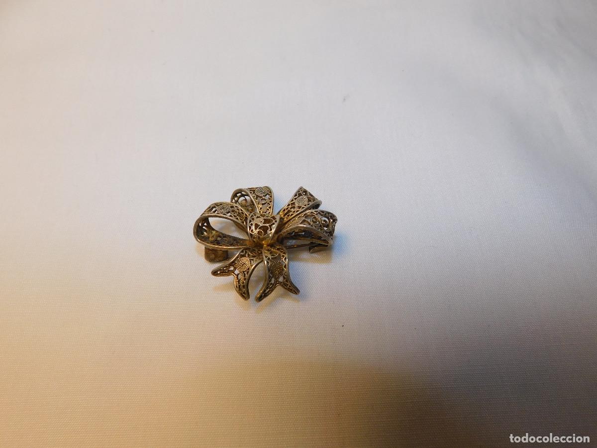 Antig&uuml;edades: Prendedor Broche de plata .925 filigrana - Foto 2