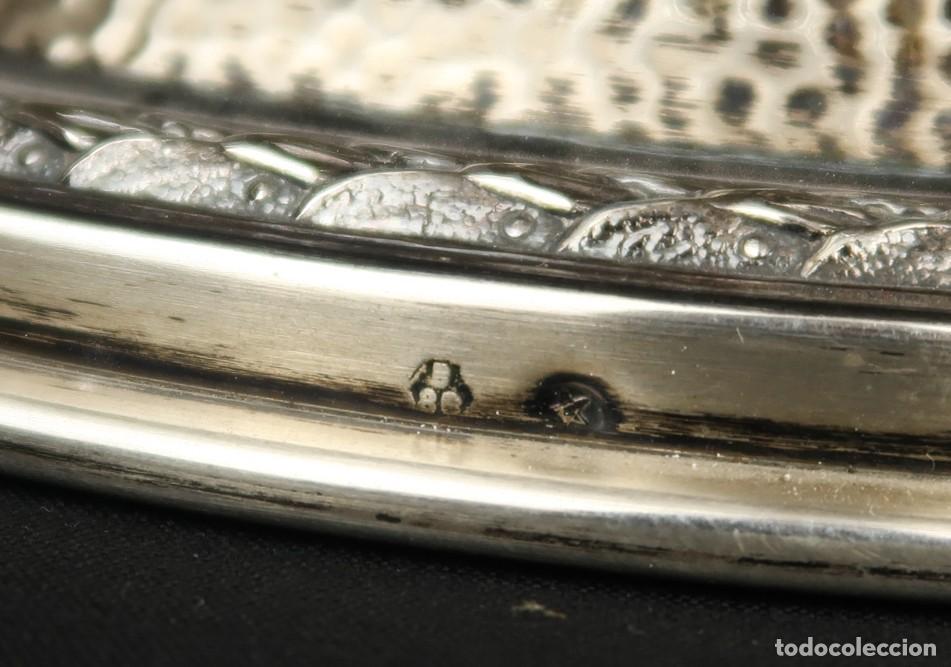 Antig&uuml;edades: Antiguo Centro de Mesa de Plata y Cristal Tallado - Foto 6