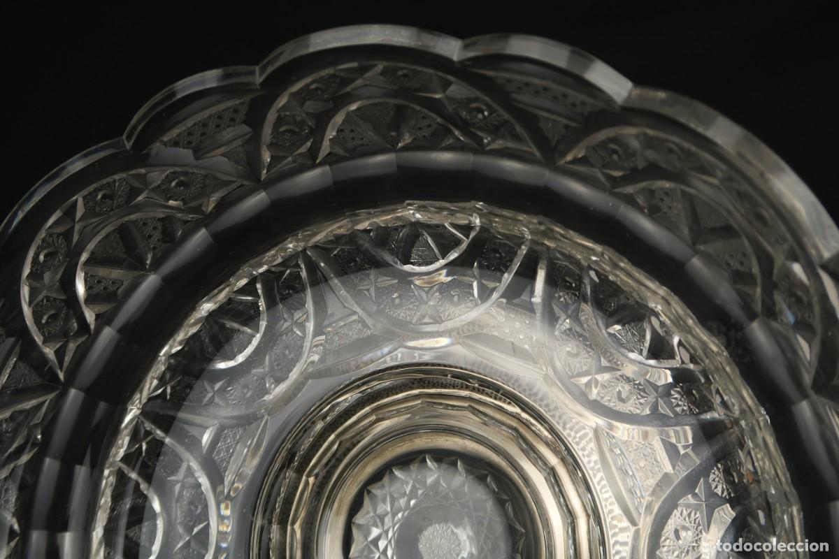 Antig&uuml;edades: Antiguo Centro de Mesa de Plata y Cristal Tallado - Foto 14