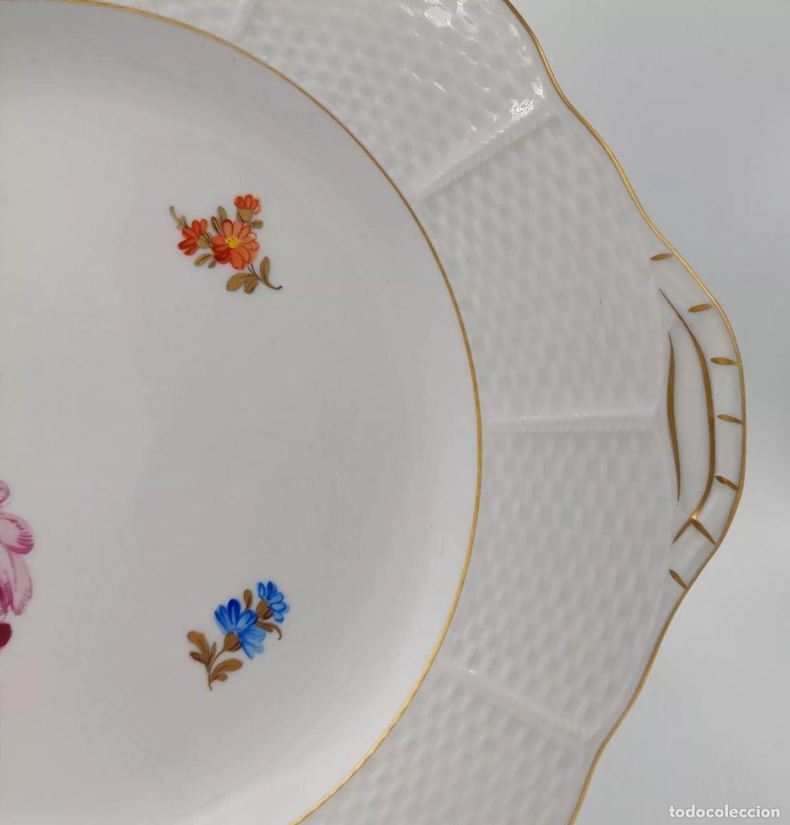 Antig&uuml;edades: Plato de porcelana Dresden - Foto 2