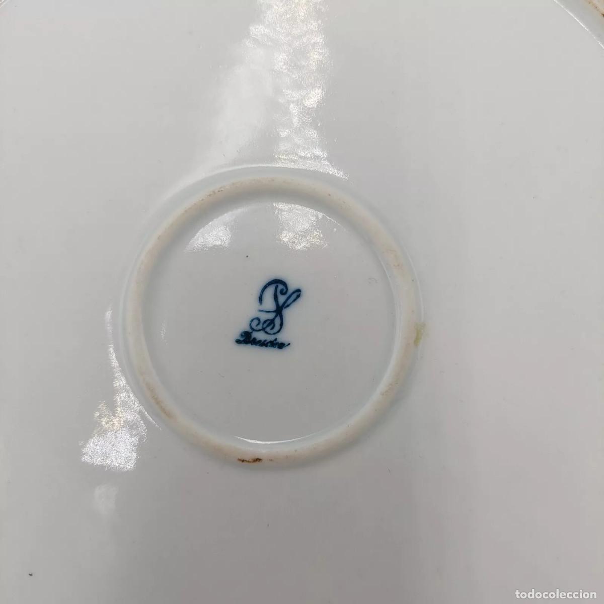 Antig&uuml;edades: Plato de porcelana Dresden - Foto 6
