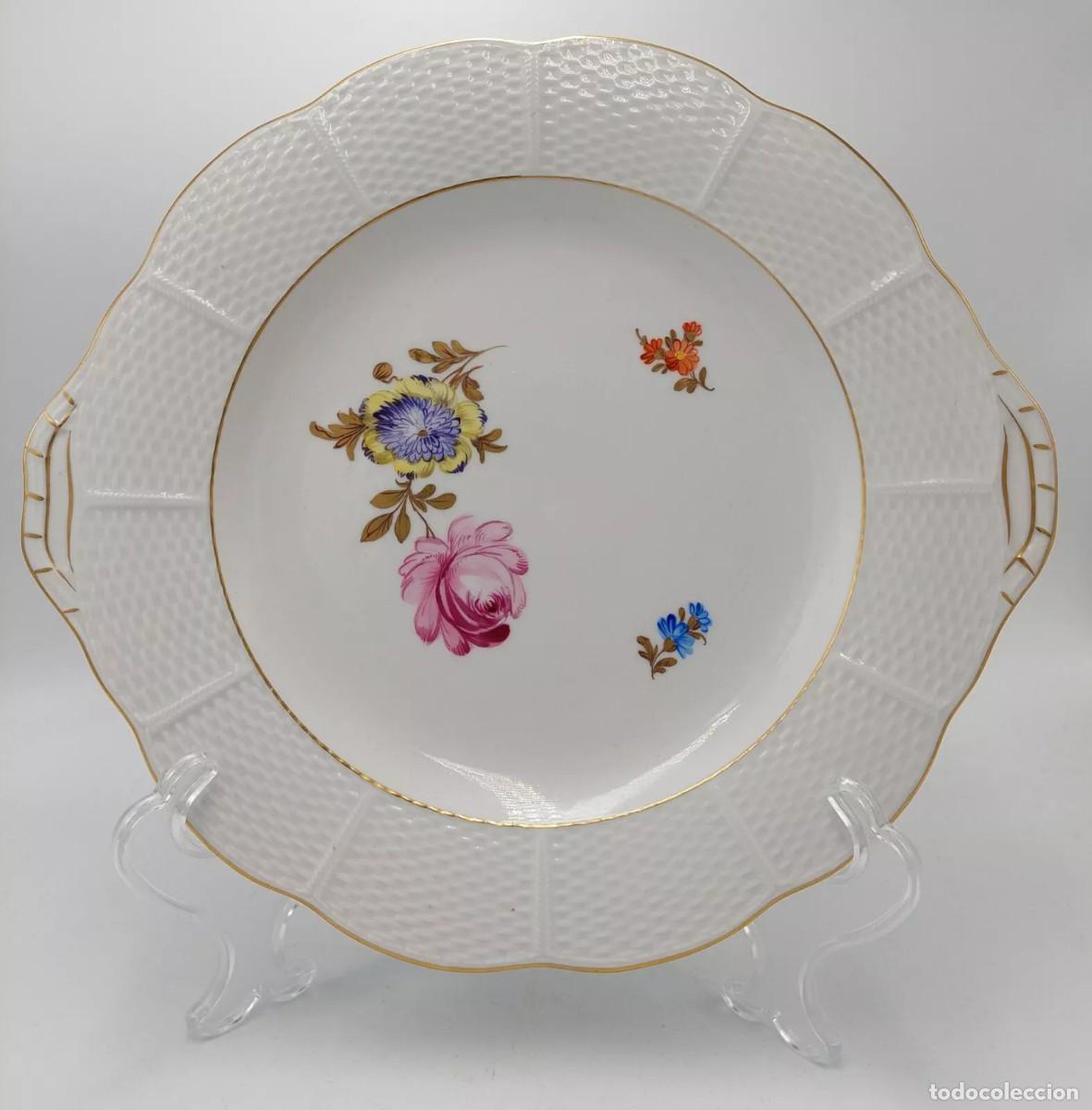 Antig&uuml;edades: Plato de porcelana Dresden - Foto 1