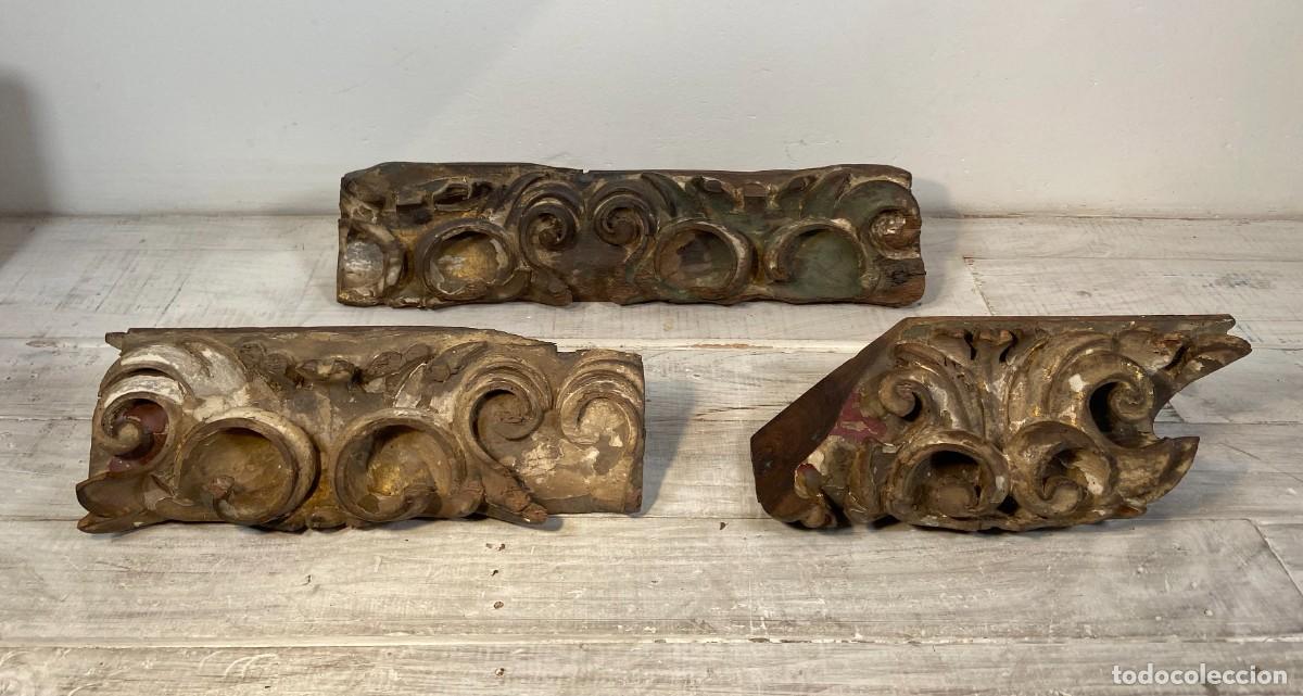 Antig&uuml;edades: Fragmentos Barroco en madera tallada y policromada - Foto 3