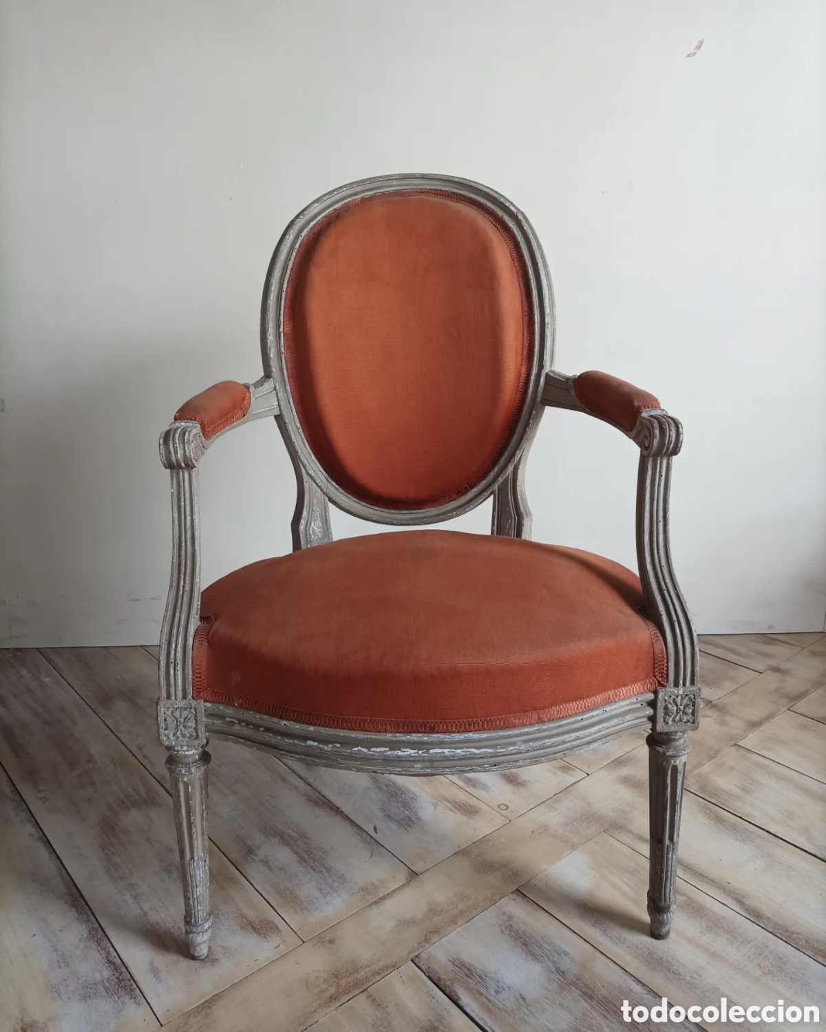 Antig&uuml;edades: Sill&oacute;n de &eacute;poca.Siglo XVIII.Francia - Foto 3