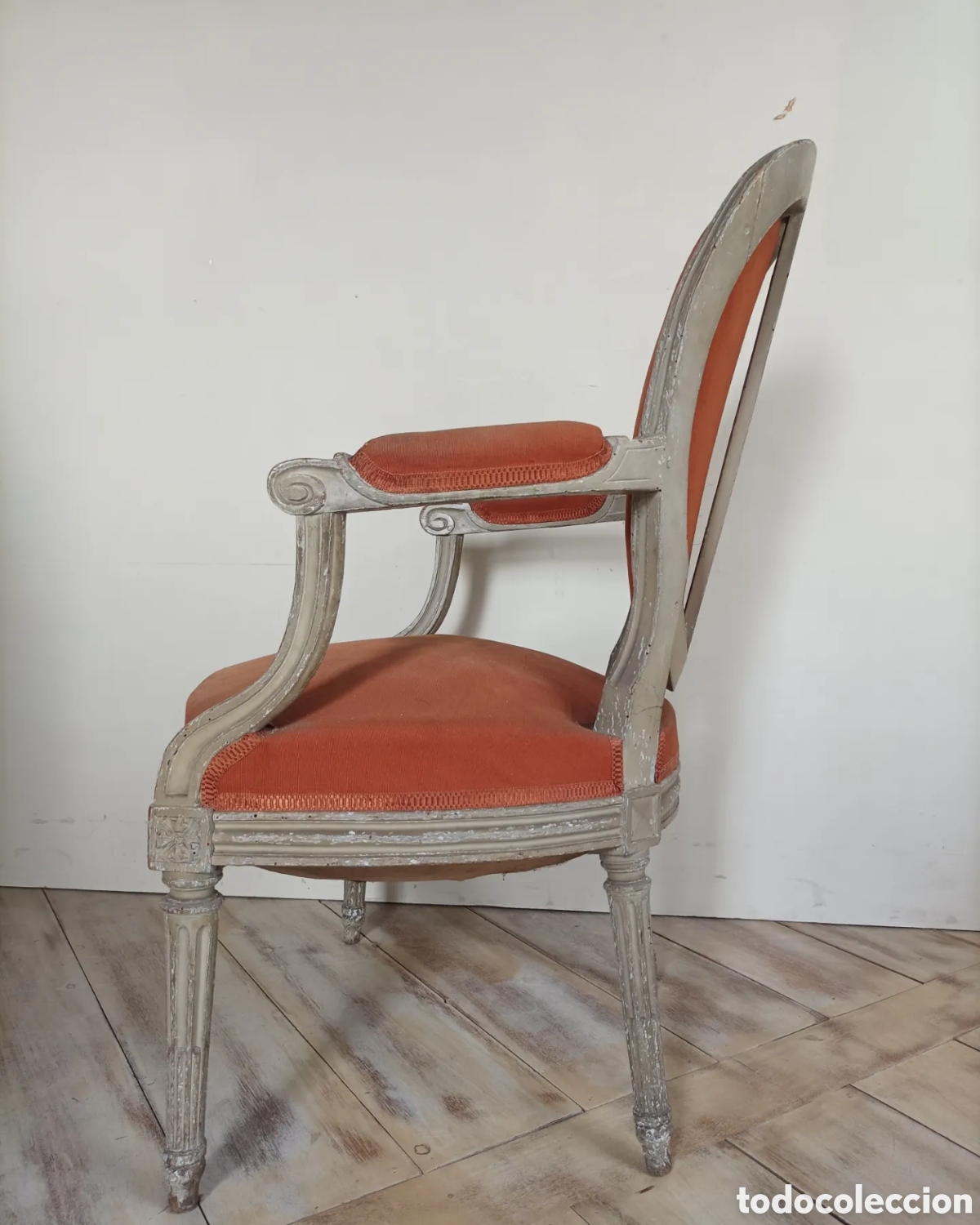 Antig&uuml;edades: Sill&oacute;n de &eacute;poca.Siglo XVIII.Francia - Foto 5