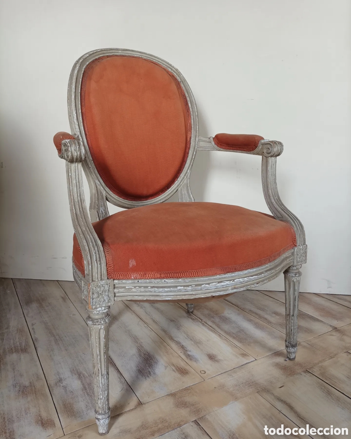 Antig&uuml;edades: Sill&oacute;n de &eacute;poca.Siglo XVIII.Francia - Foto 6