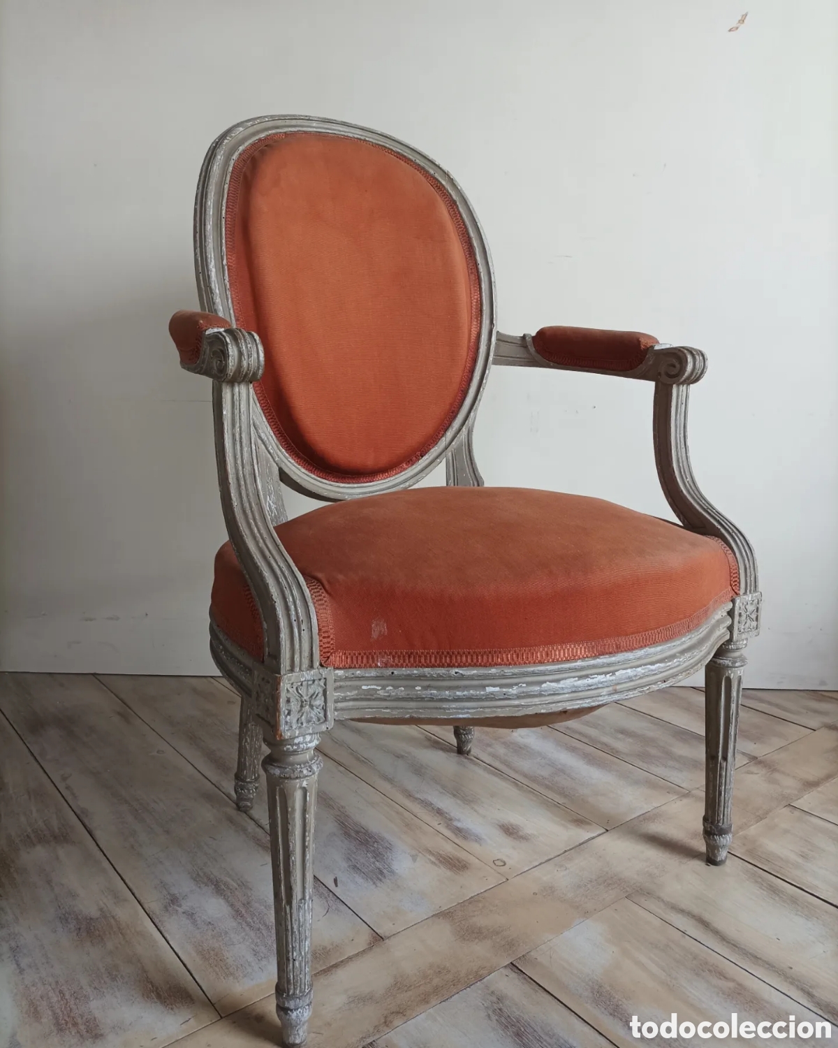 Antig&uuml;edades: Sill&oacute;n de &eacute;poca.Siglo XVIII.Francia - Foto 1