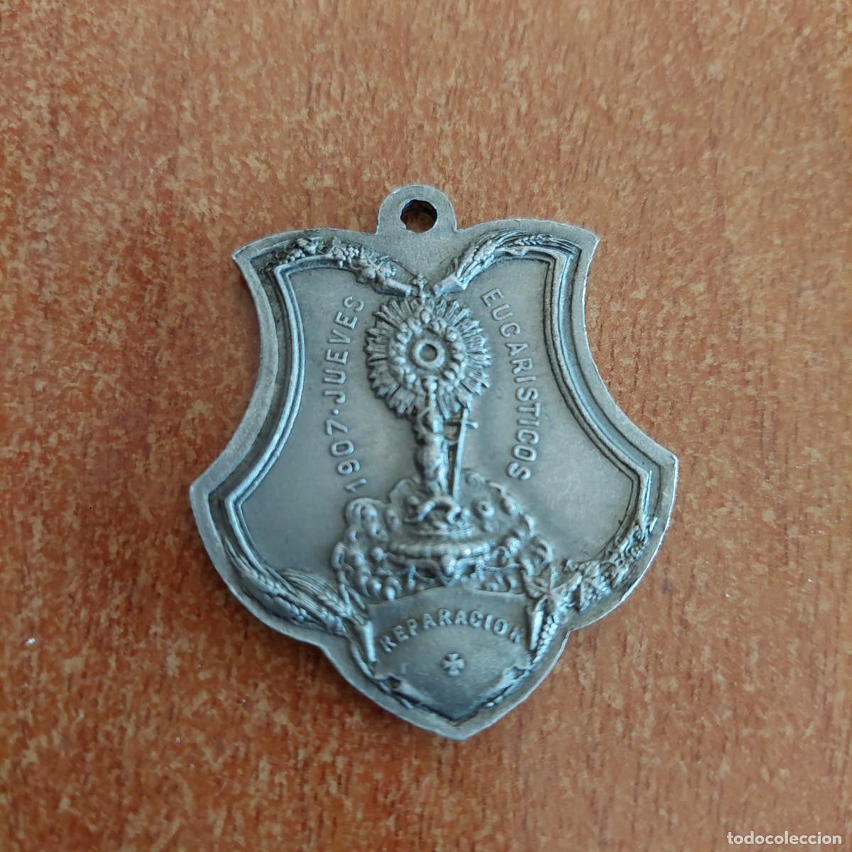 Antig&uuml;edades: Medalla Jueves eucar&iacute;sticos 1907 - Foto 1