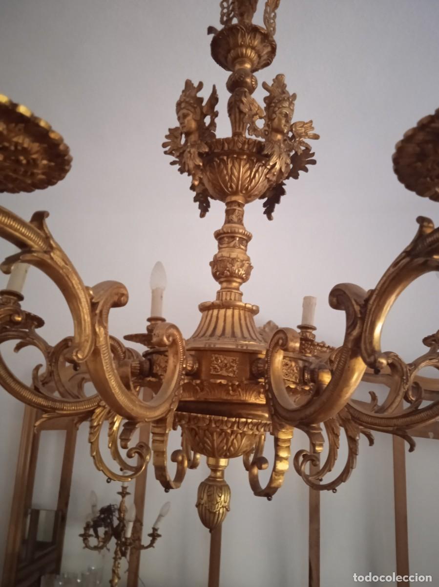 Antig&uuml;edades: Impresionante l&aacute;mpara de bronce - Foto 1
