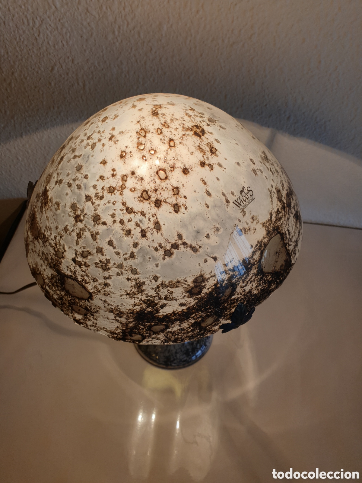 Antig&uuml;edades: L&aacute;mpara de cristal para sobremesa - Foto 2