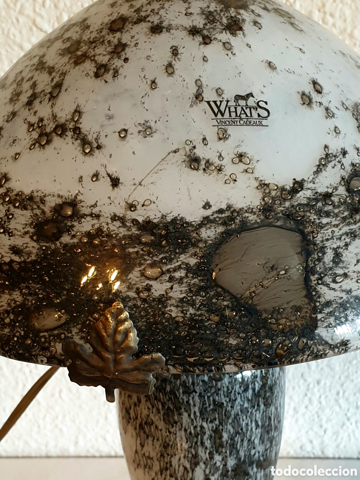 Antig&uuml;edades: L&aacute;mpara de cristal para sobremesa - Foto 3