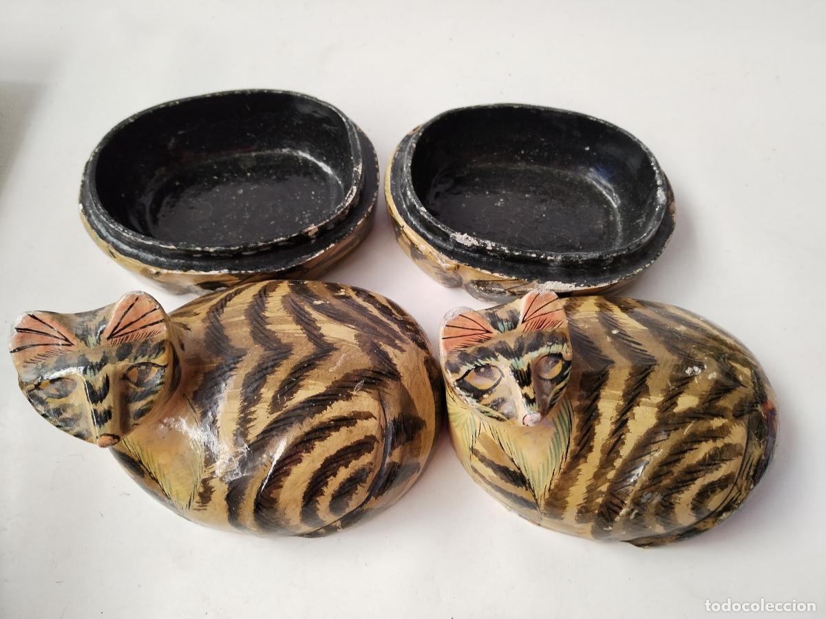 Antig&uuml;edades: 2 cajas de gato - c126 - Foto 2