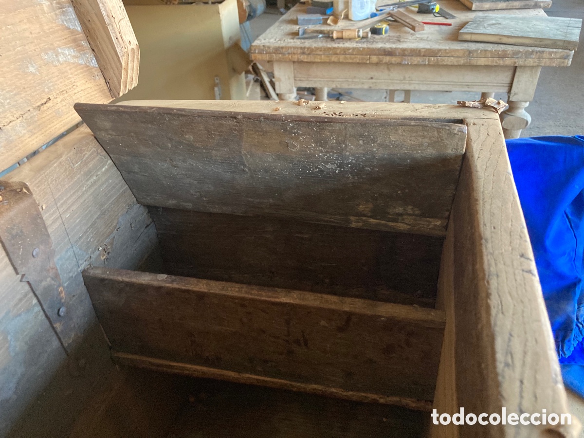 Antig&uuml;edades: Arca tallada g&oacute;tica madera - Foto 10
