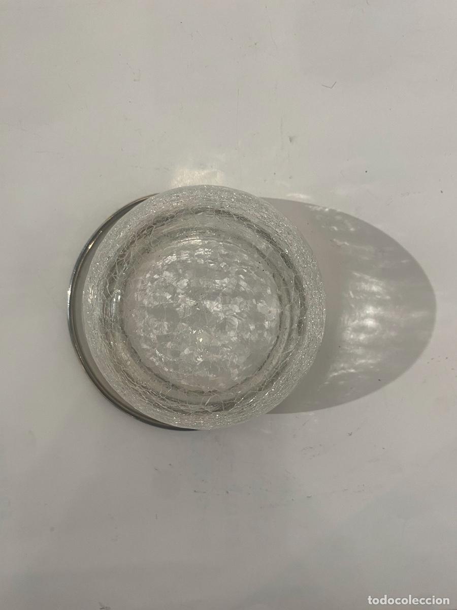 Antig&uuml;edades: Cesta de Vidrio con Borde Plata - Foto 3