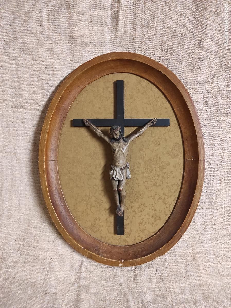 Antig&uuml;edades: CRISTO DE MADERA CON MARCO - Foto 8