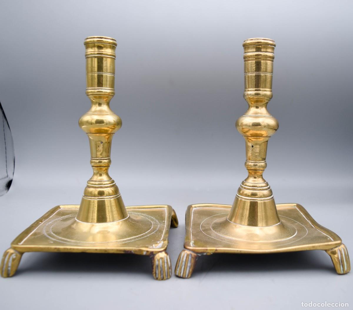 Antig&uuml;edades: Candeleros vascos de bronce - Foto 13