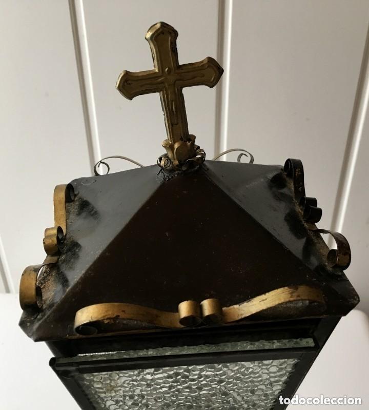 Antig&uuml;edades: FAROL ANTIGUO DE PROCESI&Oacute;N EN HOJALATA - Foto 3