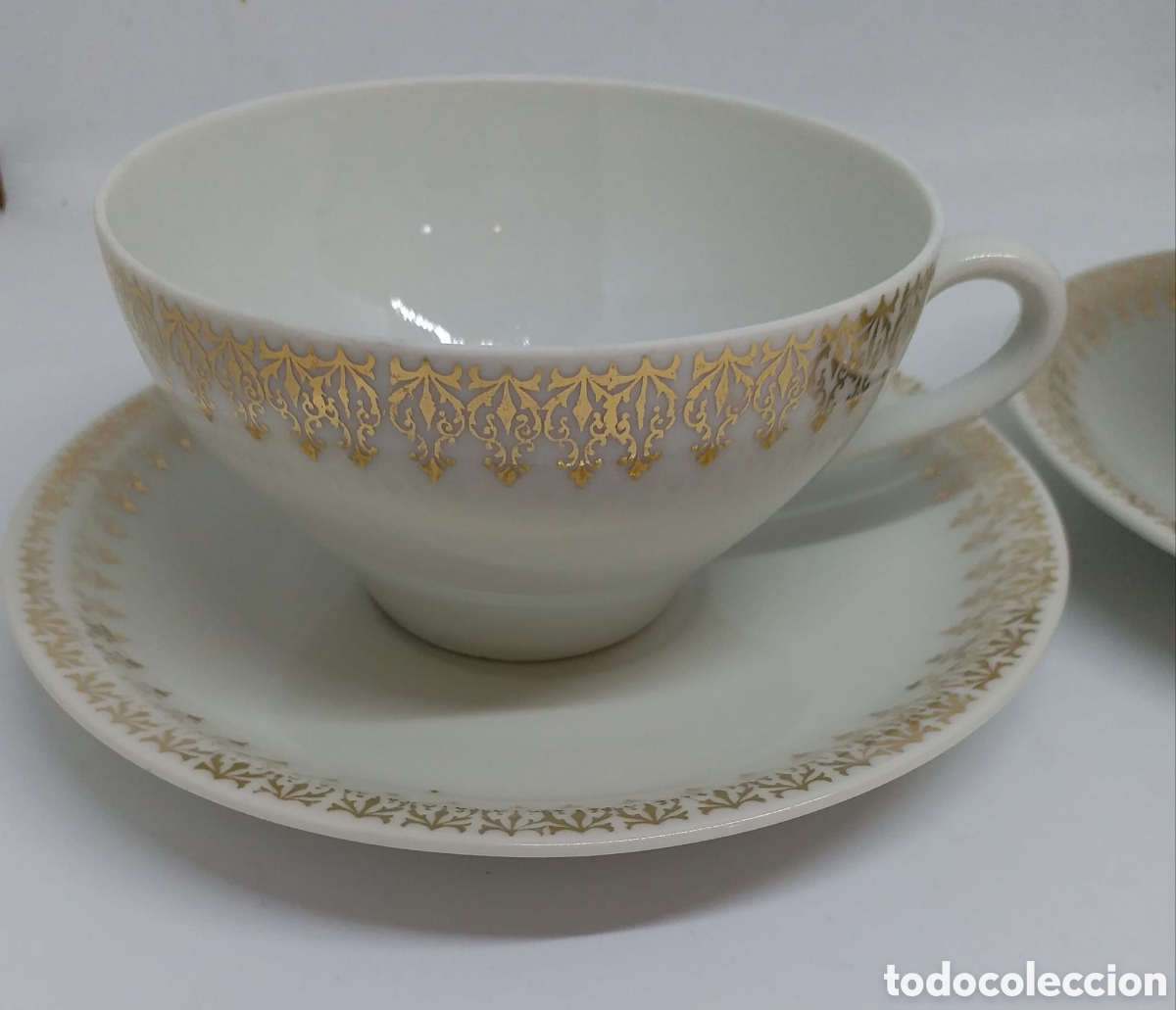 Antig&uuml;edades: Duo de caf&eacute; con leche y lechera - Foto 6