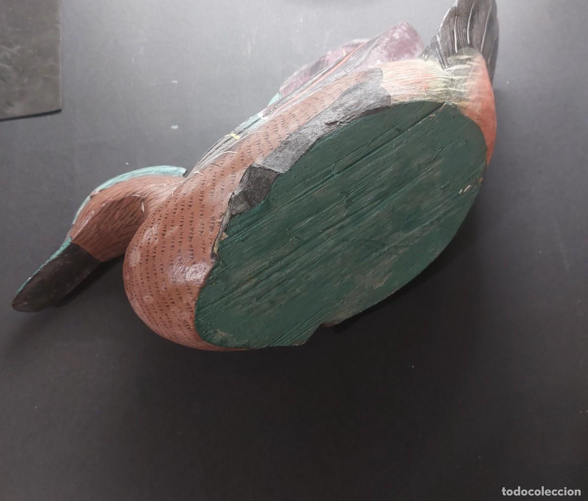 Antig&uuml;edades: PAREJA DE PATOS DE YESO Y MADERA - Foto 8