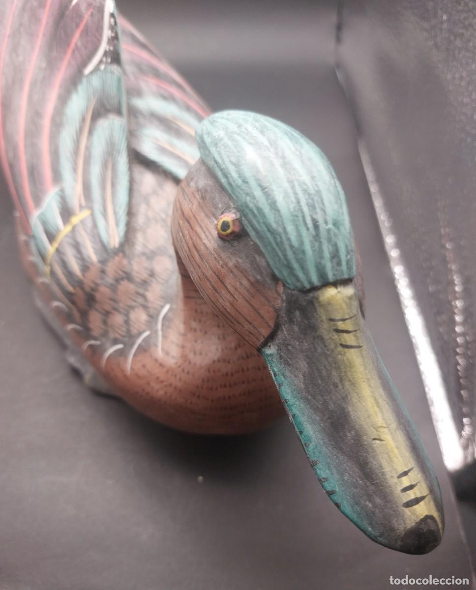 Antig&uuml;edades: PAREJA DE PATOS DE YESO Y MADERA - Foto 11